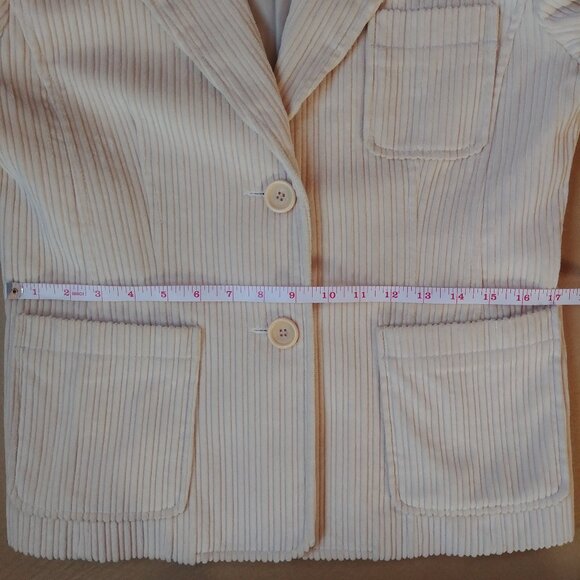 Tribal cream off white 100% cotton corduroy blazer jacket size 8 - Picture 10 of 14